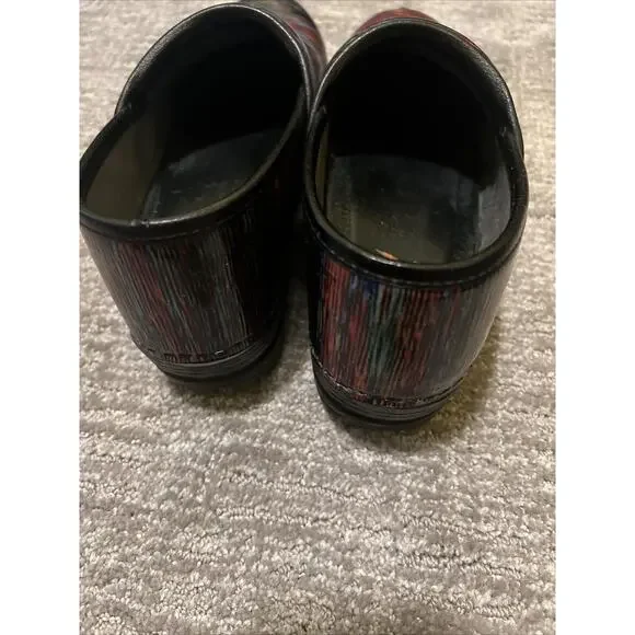 Dansko XP Striped Pro Leather Clog Size 9 US EUR 40 Slip On Comfort Rainbow - Picture 9 of 14